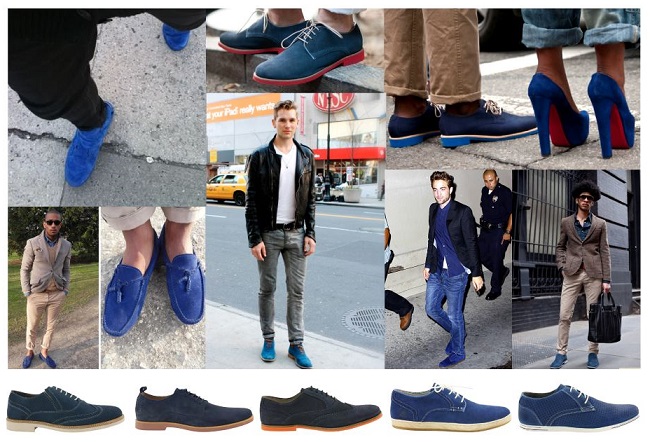 mens blue suede shoes